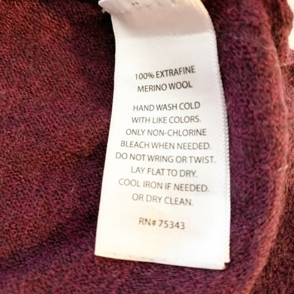 Kenar Purple Oversized 100% Merino Wool Sweater - Size M - Picture 4 of 7